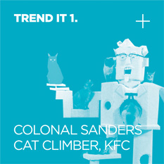 TREND IT 1. COLONAL SANDERS CAT CLIMBER, KFC