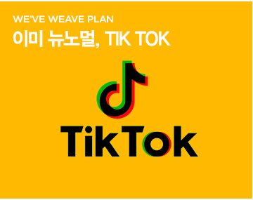 WE’VE WEAVE PLAN 이미 뉴노멀, Tik Tok